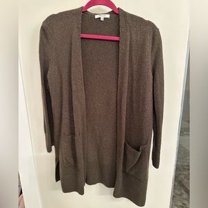 Olive green madewell long cardigan